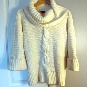 Talbots Wool Cowl neck 3/4 sleeve sweater